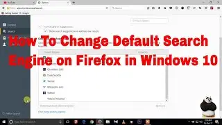 How to change default search engine in Firefox address bar