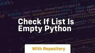 check if list is empty python