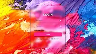 Colorful Transparent Login Form using HTML CSS | How to create transparent login form in HTML CSS