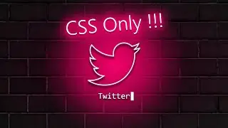 CSS Glowing Icon with Text Typing Animation Effects | CSS Neon Glow Effect Animation