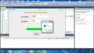 Create Login form with progress bar  in VB.NET