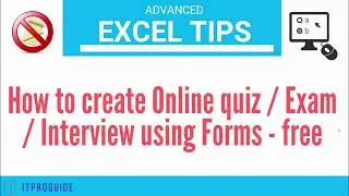 How to create an online quiz or Exam or Interview using From - free