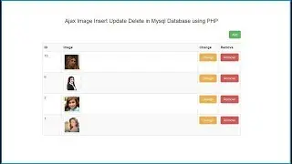 Ajax Image Insert Update Delete in Mysql Database using PHP