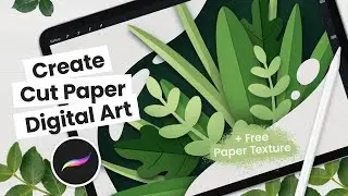 How To Create CUT PAPER Digital Art • Free Paper Texture!