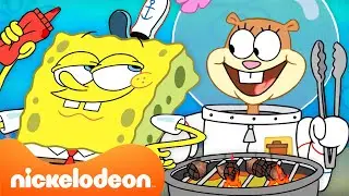 Губка Боб | Летнее барбекю Губки Боба! 🍔 | 30-минутная подборка | Nickelodeon Cyrillic