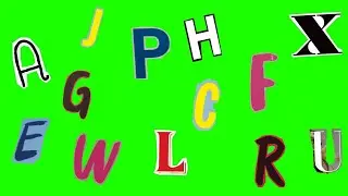 ALPHABET LETTERS Green Screen (PAPER CUT Effect)