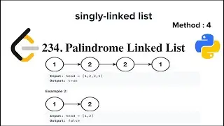 Palindrome Linked List | LeetCode | Data Structure | Python | Programming