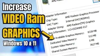 Increase VIDEO RAM GRAPHICS (Without any Software) | Increase Dedicated Video Memory
