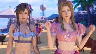 Final Fantasy 7 Rebirth Tifa, Yuffie, and Aerith in Bikini Swim Suit (Beach Scene)
