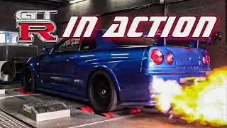 R34 SKYLINE DYNO TEST ( COMPILATION )