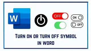 Turn on or turn off symbol in word