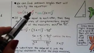 Geometry 8.2d, Trigonometric Ratios & Complementary Angles