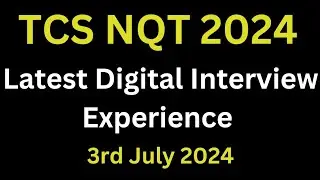 3rd July 2024 Latest TCS Digital Interview Experience | Coding Questions Asked | TCS Digital 2024