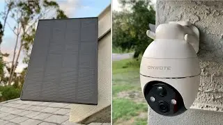 Solar powered wi-fi security camera setup & review - OnWote outdoor security camera