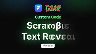 Scramble Text Reveal - Framer & Framer Motion