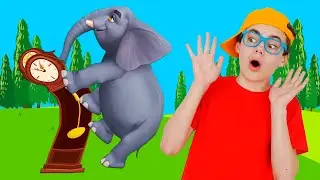 Hickory Dickory Dock 🐘 Nursery Rhymes & Kids Songs | Poli and Nick