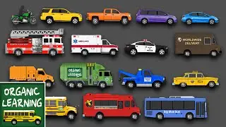 Learning Street Vehicles Names and Sounds for Kids - Learn Cars, Trucks, Fire Engines & More