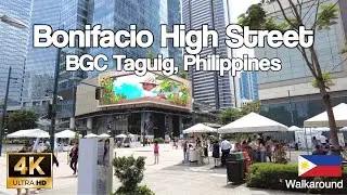 [4K] 🇵🇭 BONIFACIO HIGH STREET BGC TAGUIG #bgc #bonifaciohighstreet #highstreet #philippines