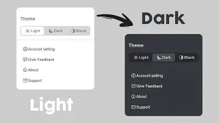 How to Design Setting Menu Using HTML, CSS and JavaScript + [Dark mode]