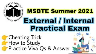 MSBTE Summer 2021 Oral / Practical Exam | External / Internal | Cheating Trick | How to study?