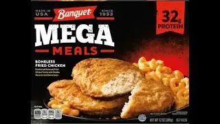 Banquet MEGA Sodium Boneless Fried Chicken and Macaron & Cheese