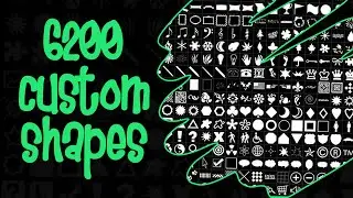 Photoshop Custom Shape | 6200 PSD All Custom Shapes | How to Add Custom Shapes in Adobe Photoshop