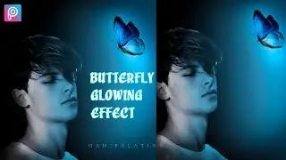 PicsArt Dark Tone Effect With Glowing Butterfly | PicsArt Tutorial | PicsArt Manipulation