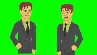 Green screen man talking|Animated man talking between| young man cartoon ||@muazim305