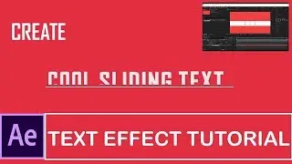 Motion Graphic After Effects Sliding Text Reveal Tutorial