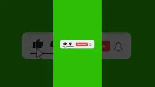 Like and subscribe buttons Green screen for YouTube Short