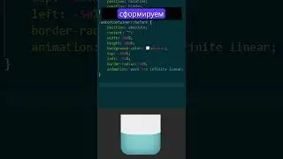 Анимация воды в стакане на html и css за 20 секунд. 