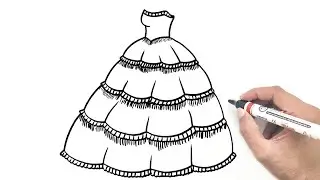 How To Draw A dress Easy | YoKidz Channel | YoKidz Drawing