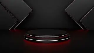 Abstract Futuristic Platform Glow Podium Design Background Video Live Streaming Circle Light Stage