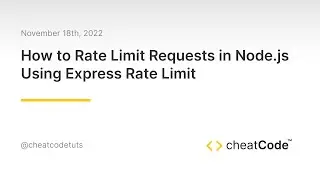 How to Rate Limit Requests in Node.js Using Express Rate Limit