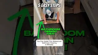 DIY Waterproof Bathroom Floor! Install in Hours not Days! #shorts #diy #design