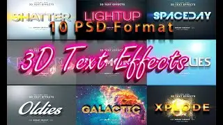 3d text effect free download psd