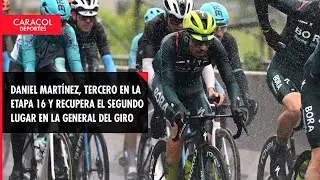 Daniel Martínez recuperó el segundo lugar del Giro de Italia