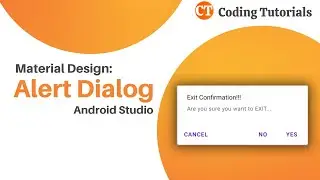 Material Alert Dialog in Android Studio | Material Design | Coding Tutorials