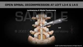 Open Spinal Decompression at Left L3-4 & L4-5