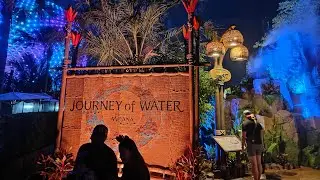 Journey of Water, inspired by Moana Epcot experience walkthrough at night