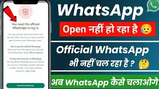 You Need The Official WhatsApp to Log in Problem | Official WhatsApp Login Problem 2024