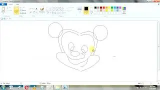 How To Draw Mickey Mouse In MS Paint || Micky Mouse || MS Paint Tutorial In Hindi