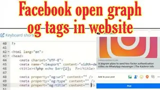 how to use open graph tags on custom website - Dynamic Open Graph Tags using PHP MYSQL