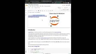 Google Colab and Markdown  a quick introduction