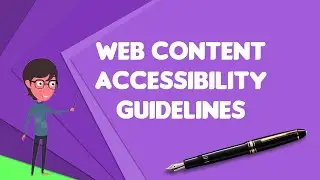 What is Web Content Accessibility Guidelines?, Explain Web Content Accessibility Guidelines