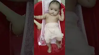 My cute little girl bath time