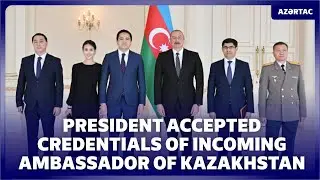 President of Azerbaijan Ilham Aliyev accepted credentials of incoming ambassador of Kazakhstan