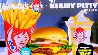SPONGEBOB SQUAREPANTS WENDY'S COMMERCIAL 2024 | WENDY'S KRABBY PATTY KOLLAB MEAL COMMERCIAL 2024
