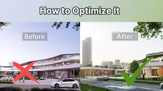 Stunning Daytime Exterior Rendering Tutorial | Pro Tips for Perspective, Landscape, and Context