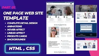 One page website template simple HTML CSS | step by step  | Hindi/Urdu | Part 02